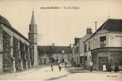 Vue de l'église et de l'actuelle place de la mairie
