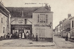 Rue de l'église : Café billard et Hotel du Sauvege
