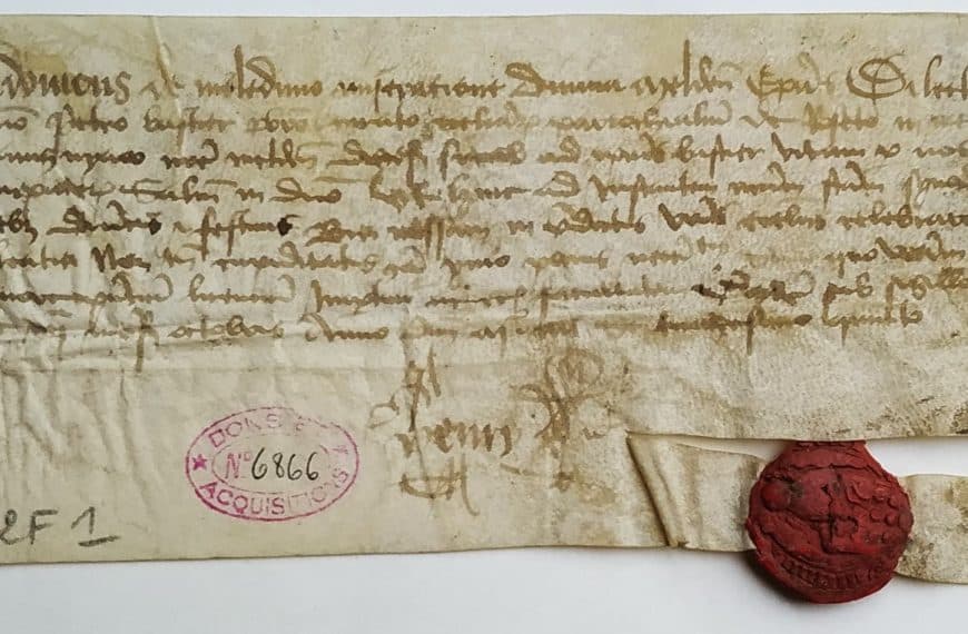 1475 – Charte de l’évêque de Meaux autorisant à célébrer des messes à Jouy-le-Châtel