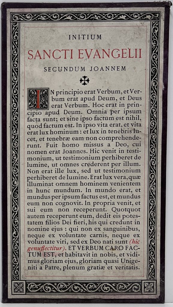 Canon d'autel : Évangile